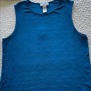 Majestic Teal Travel Ready Sleeveless Tank Women’s Plus Sz 2X